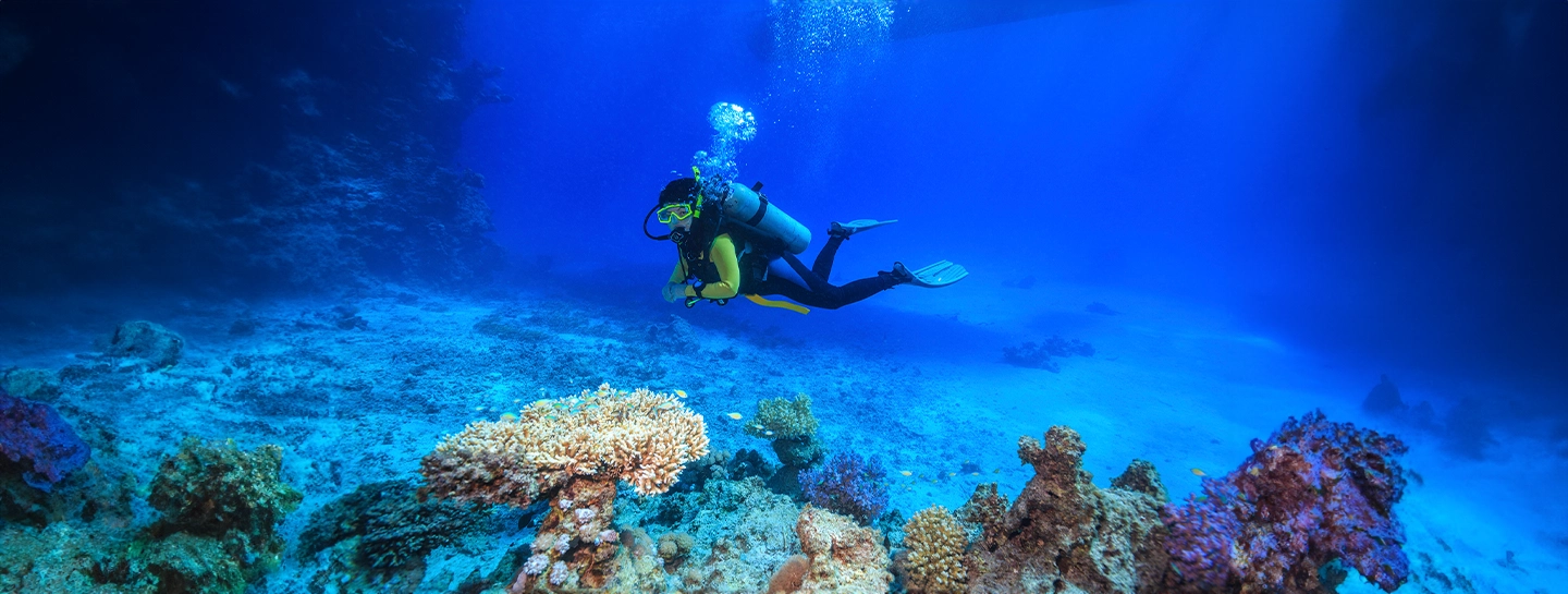 A Watermark Belize Hotel Guest SCUBA Diving in Belize in San Pedro, Ambergris Caye