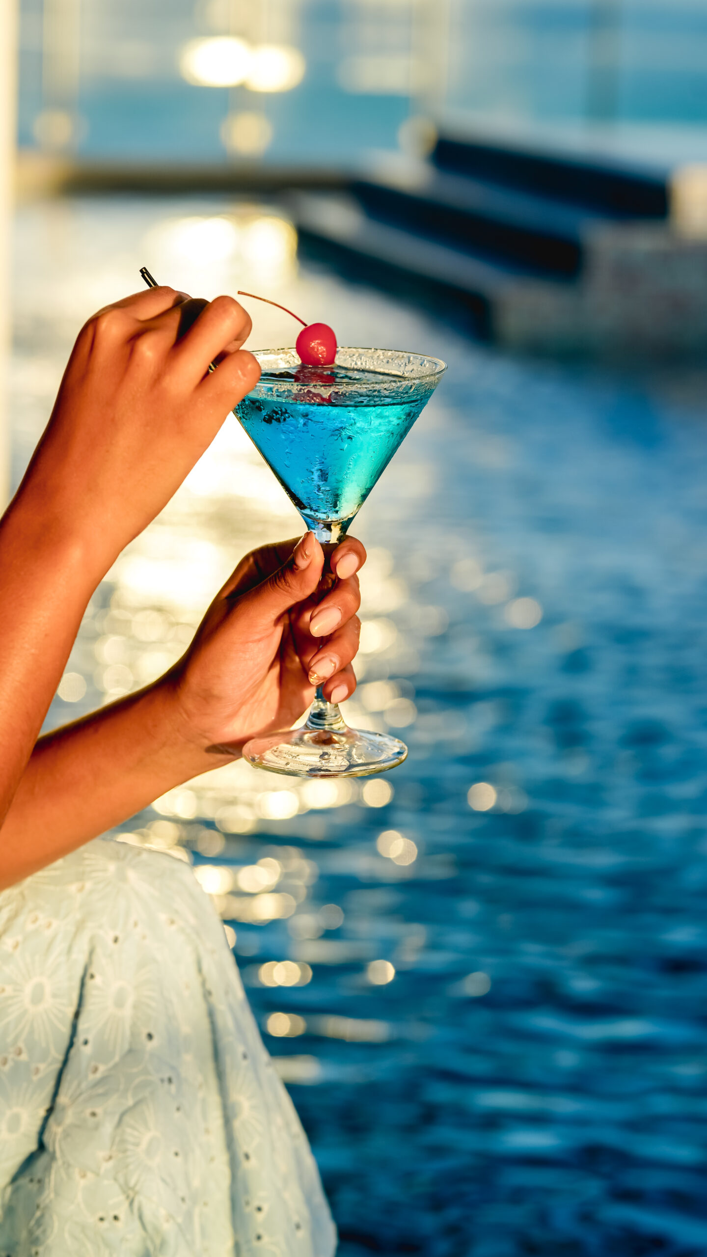 Drinks at Skyview rooftop restaurant San Pedro _ Watermark Belize Hotel