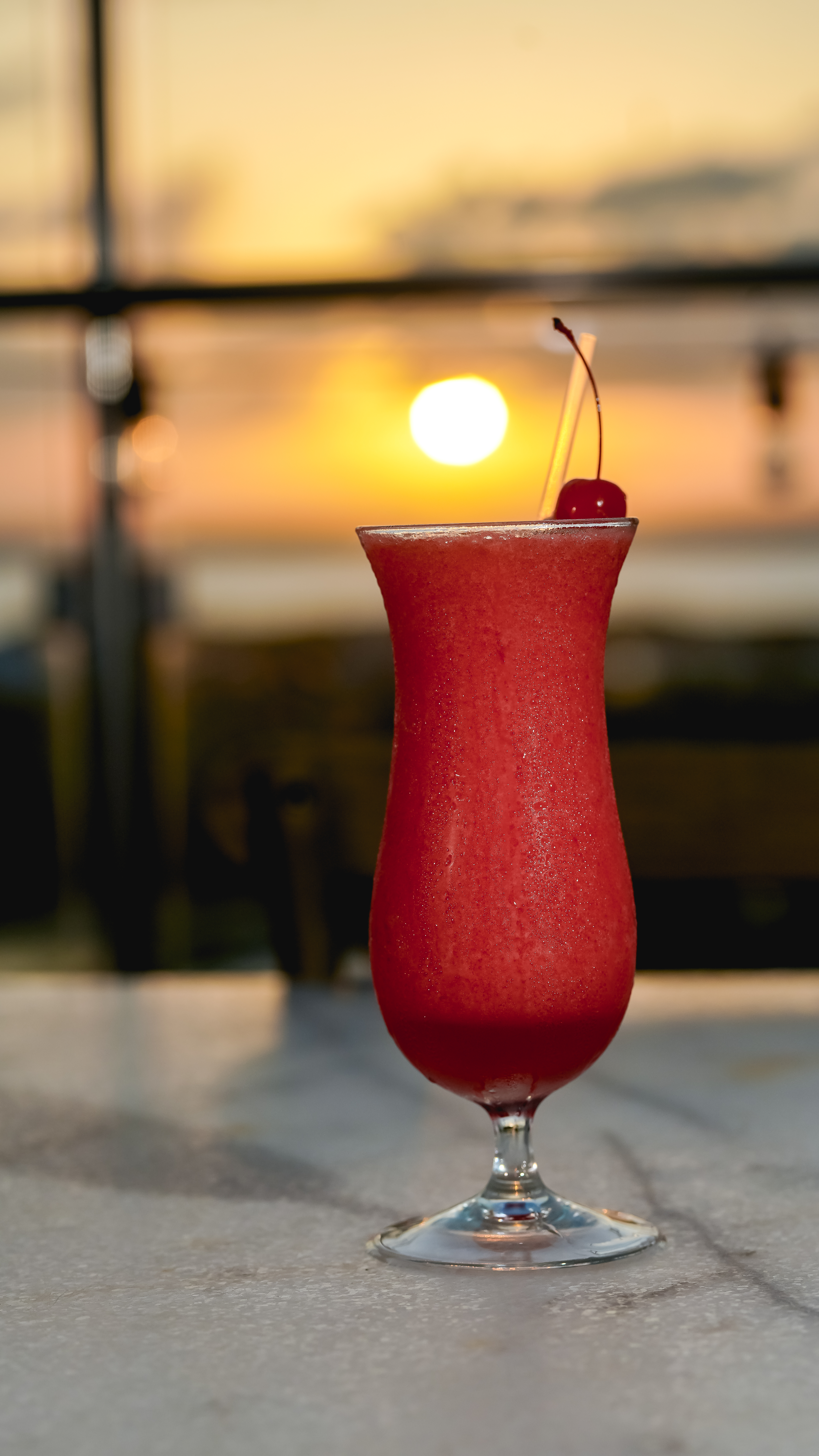 Frozen drink at at Skyview rooftop restaurant San Pedro _ Watermark Belize Hotel
